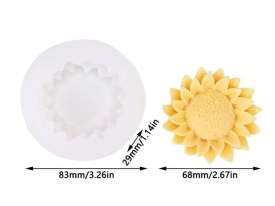 Molde silicona girasol grande 
